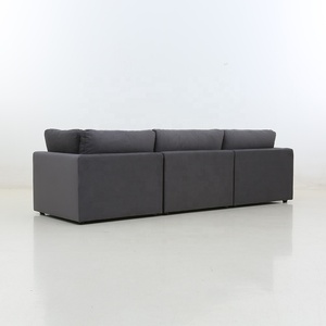 أريكة زاوية من 3 مقاعد على شكل حرف L من الفحم الرمادي الداكن وحدات - Product Image 3