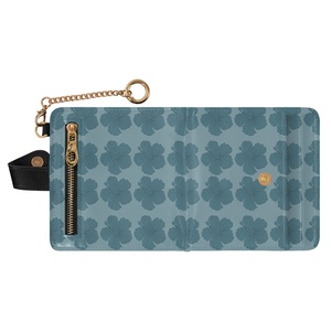Hawaii Blue Hibiscus Flower Custom Logo Pu Leather Short Magnetic <b>Wallet</b> <b>Rfid</b> <b>Blocking</b> Women Slim <b>Wallet</b> with Key Chain - Product Image 3