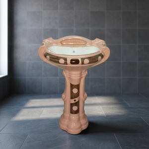 Lavabo sur pied en céramique décoratif de luxe moderne, évier de salle de bain, articles sanitaires Sterling - Product Image 4