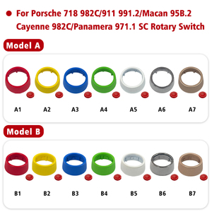 Compatible con PORSCHE 718 982C 911 991.2 <span class=keywords><strong>Macan</strong></span> 95B.2 <span class=keywords><strong>Cayenne</strong></span> 982C Panamera 971.1 Interruptor SC Frames Knob Botón de Ajuste de Volumen del Coche - Product Image 3