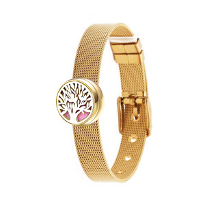Bracelet en acier inoxydable et titane ajouré pour <span class=keywords><strong>parfum</strong></span> et huiles essentielles, bracelet en métal pour poignet - Product Image 3