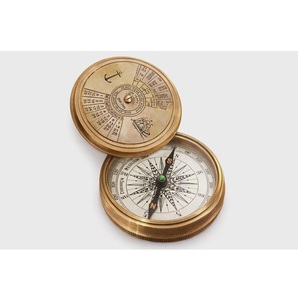 Top Selling Brass <b>Compass</b> Clock With <b>Vintage</b> Maritime Design Decorative Clock For Sports Office Study Nautical Direction for Sal - Product Image 2