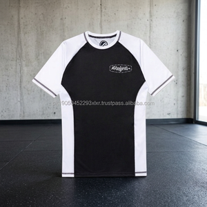 Vêtements de sport unisexes en gros, Rashguard MMA pour hommes, Logo personnalisé, Grappling sans Gi, Jiu Jitsu BJJ, Spandex/Polyester respirant de qualité supérieure - Product Image 3
