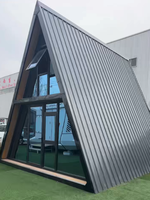Maison en bois triangulaire asiatique moderne de 20 pieds, design respirant, épaisseur standard, pour hôtels et séjours en plein air