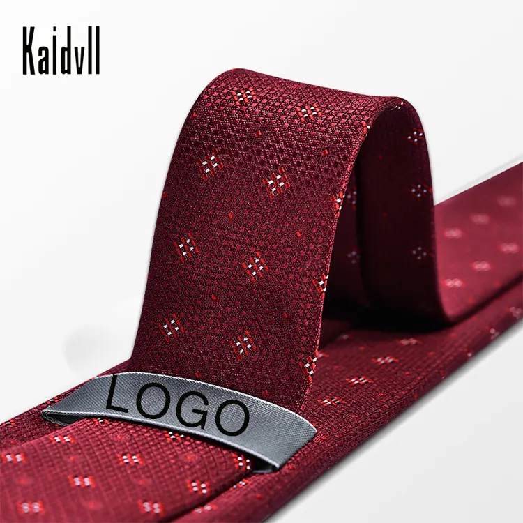 Custom Jacquard Groom Necktie Wedding Red Tie Wholesale Custom Logo Silk Ties Men Necktie