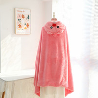 Grossiste en couvertures et plaids en polaire pour animaux, couverture double couche avec capuche, pyjamas pour enfants et femmes
