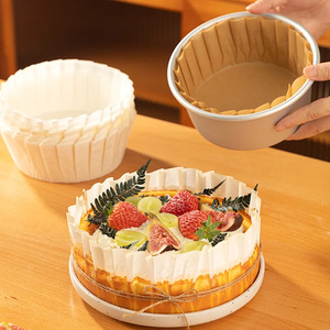 Papier de décapage de gâteau résistant à la chaleur Non toxique <span class=keywords><strong>Basque</strong></span> Burnt Cheesecake Cupcake Liners Outils de gâteau - Product Image 1