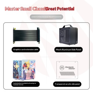 Gabinete de Computadora Mecánico Master C24 Mini-<span class=keywords><strong>ITX</strong></span> Full Tower de Acrílico para Escritorio Pequeño, Diseño de Cubo de Azúcar - Product Image 3