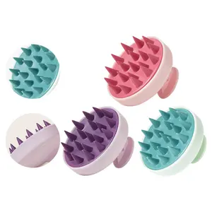 Silicone Handle Bristle Hair Scalp Massager Shampoo Brush Custom Logo Wholesale Supplier