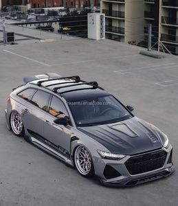 สำหรับ Audi RS6 C8 ได้รับการอัพเกรดด้วยชุดแต่งคาร์บอนไฟเบอร์ IMP พร้อมด้วยสเกิร์ตข้างคาร์บอนไฟเบอร์คุณภาพสูง - Product Image 3
