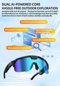 Gafas Inteligentes con Cámara Q01 AI, Foto de 30MP, Video 1080P, ChatGPT, Antivibración, Traducción, Bluetooth, WiFi, Gafas Deportivas <span class=keywords><strong>para</strong></span> Viajes - Product Image 6