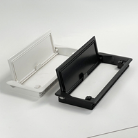 Boîte à œillets de couverture de trou de bureau d'ordinateur de fermeture douce de gestion de câble de bureau rectangulaire blanc/noir