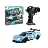 Voiture de course télécommandée 2,4 GHz 1:24 4x4 haute vitesse avec lumières, style GT, jouet de drift pour enfants