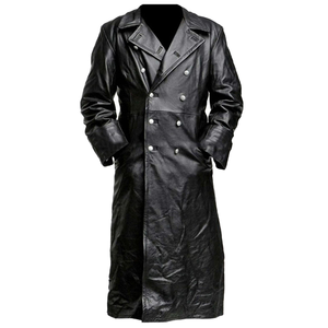 Cổ Điển Halloween Trang Phục Đức Cổ Điển Sĩ Quan Đen Áo Khoác Áo Khoác Steampunk Gothic Dài Áo Đôi Ngực Người Đàn Ông TV Movie Phù Hợp Với - Product Image 1