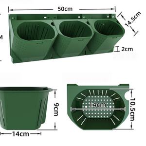 Jardinière verticale Greenwall, mur végétal, pot de fleurs en plastique auto-arrosant avec système d'irrigation goutte à goutte - Product Image 6