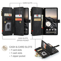 Étui portefeuille à fermeture éclair en cuir CaseMe C30 pour Google Pixel 10 Pro XL 9A 10A 8A 7A 9 8 Pro avec porte-cartes