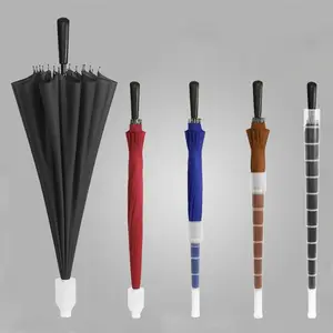 21 Zoll Regen Straight Warking Regenschirm mit Kunststoff hülle Gentleman Solid Walking Stick Regenschirm/