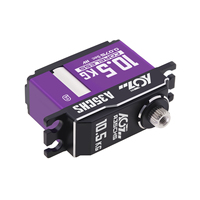 Servo Digital Mini Programable AGFRC A35CHS 10.5KG 0.075S de Alta Velocidad con Carcasa CNC Completa y Núcleo HV para Avión/Jet RC