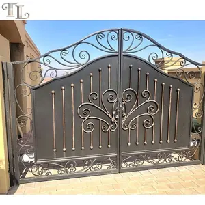 Latest Main Wrought Iron Gate House Main Gate Designs Metal Garden Driveway Gate Fence Modern Garage Door