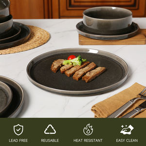 <span class=keywords><strong>Service</strong></span> de <span class=keywords><strong>vaisselle</strong></span> en céramique en grès 12 pièces <span class=keywords><strong>Service</strong></span> de <span class=keywords><strong>vaisselle</strong></span> <span class=keywords><strong>noir</strong></span> avec assiettes et bols - Product Image 3