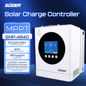 <span class=keywords><strong>Suoer</strong></span> <span class=keywords><strong>40A</strong></span> 12V 24V 48V MPPT punto de máxima potencia automático controlador de carga de seguimiento solar MPPT - Product Image 3