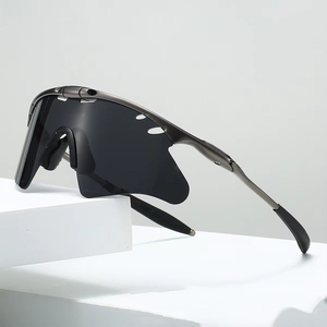 Nuovi Occhiali da <span class=keywords><strong>Sole</strong></span> Polarizzati UV400 a Mezza Montatura per Sport all'Aperto, Stile Europeo-Americano, per Uomo e Donna, Ideali per Ciclismo in Montagna 8-2 Gun - Product Image 6