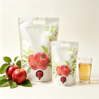 Fruit sap stand-up pouch met ventiel 1L 3L 5L flexibele verpakking zak voedselveilige vloeibare drank pouch OEM maatwerk