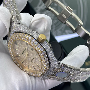 Luxe gegraveerde LOGO handgemaakte volledig beïnvloede diamanten hiphop automatische mechanische horloges VVS D-kleur Moissanite horloges - Product Image 5