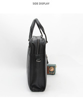 Sacoche d'affaires pour ordinateur portable 14 pouces pour hommes, en cuir PU vintage, sac à documents de bureau, faible MOQ, logo de marque personnalisé, vente en gros mixte