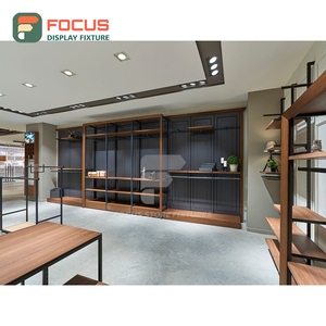 Vitrine en acier inoxydable brossé sur mesure pour magasin de détail, solution tout-en-un pour franchise de magasin de vêtements - Product Image 2