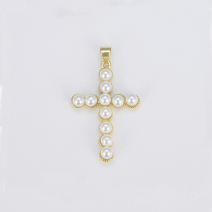 Pendentif religieux perle croix breloque souvenir épingle breloques pour <span class=keywords><strong>poussette</strong></span> fabrication d'épingles - Product Image 1