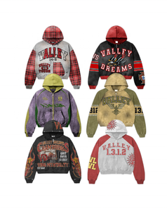 Sweat-shirt à capuche personnalisé en coton pur, style rétro délavé, imprimé DTG, avec fermeture éclair et strass, style streetwear américain - Product Image 3
