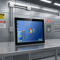 Panel PC Industrial de 12 Pulgadas sin Ventilador, Pantalla Táctil Capacitiva Resistiva, 9-36V DC, J1900, 1024x768, Windows 10