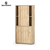 Archivador Alto de Madera Premium SpaceUnited, Almacenamiento de Oficina, Biblioteca Escolar, Muebles de Oficina de Lujo