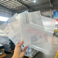 Panneau de toiture en polycarbonate alvéolaire transparent BAKWAY 4 mm, 6 mm, 8 mm, résistant aux UV, pour couverture de serre commerciale