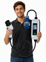 Chargeur portable Z7C 11KW 22KW Type 2 AC400V EU pour usage domestique avec écran LCD, modèle de fabrication directe d'usine, stations de recharge portables