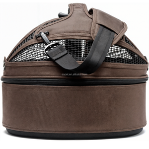 A cilindro tondo a forma di capsula per cani da compagnia <span class=keywords><strong>borsa</strong></span> rotonda da <span class=keywords><strong>trasporto</strong></span> per cani di piccola taglia e gatti trasportino da viaggio per animali domestici - Product Image 3