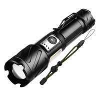 Lampe torche LED XHP160 haute luminosité, rechargeable par Type-C, zoomable, puissante, portable, magnétique, avec COB, pour le travail