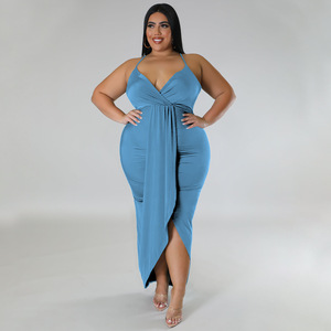 Vêtements sexy dos nu pour femmes de grande <span class=keywords><strong>taille</strong></span> Robe de printemps L-4Xl pour boutique de femmes - Product Image 5