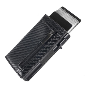 Portafoglio RFID mini-book in pelle sintetica in metallo automatico Custom <span class=keywords><strong>Smart</strong></span> Cartera Pop-Up porta carte di credito - Product Image 3