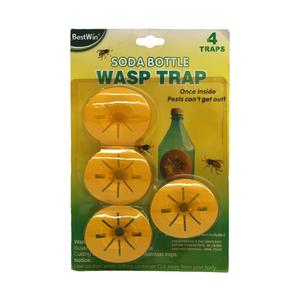 Trampa para Abejas Desechable Ecológica de Plástico Amarillo Sólido, Forma de Flor, Embudo para Insectos Voladores, Trampa para Avispas, Control de Plagas - Product Image 5