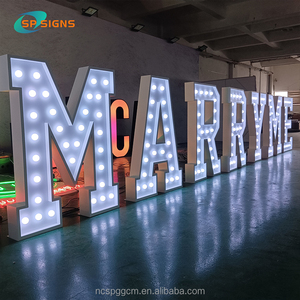 Sp dấu hiệu tùy chỉnh kết hôn với tôi 3ft 4ft thư đèn tổ chức sự kiện đám cưới tình yêu dấu số lớn ánh sáng lên khổng lồ thép không gỉ marquee thư - Product Image 1