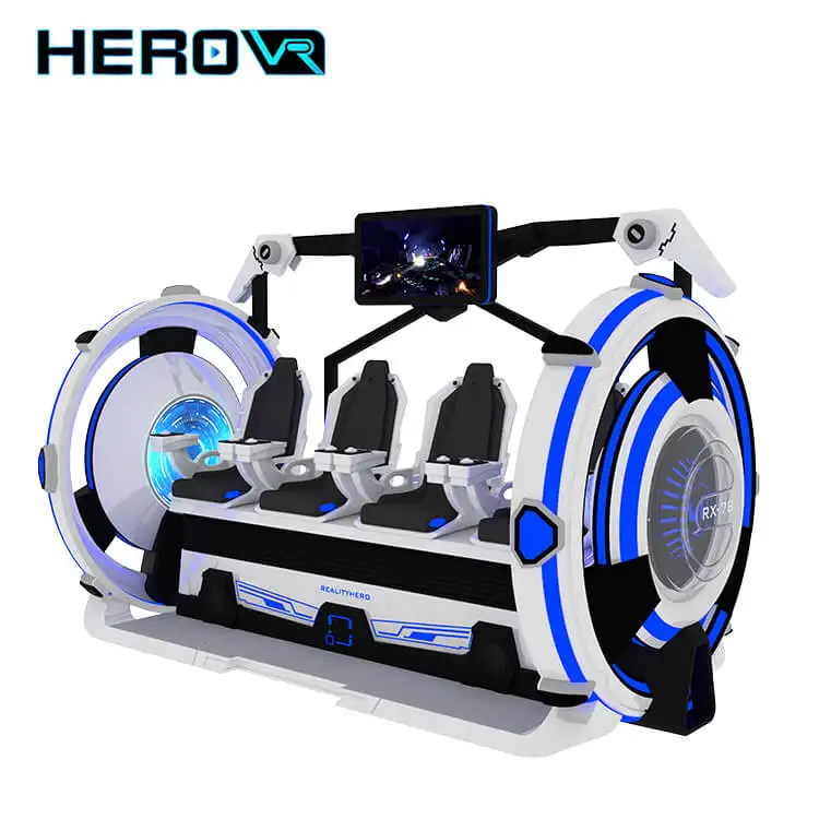 آلة لعبة سينما HEROVR التجارية عالية الربح Arcade 4 Kursi 9D Vr لمركز التسوق