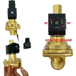 États-Unis Vanne solénoïde en laiton massif de 1/2 pouce, 110V AC, normalement ouverte, pour air, gaz, carburant - Product Image 6