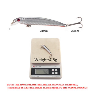 Nouveau Modèle Leurre Minnow Coulant 7,8 cm/4,8 g avec Billes Sonores, Appât Artificiel Rigide en ABS pour la Pêche à la Carpe et au Bar - Product Image 5
