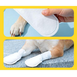 100 टुकड़े/पैक वाटरप्रूफ एंटी-स्लिप गैर-बुना पालतू कुत्ते के लिए डिस्पोजेबल जूते - Product Image 2