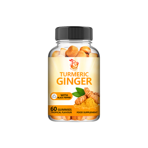 Wholesale Price <b>Turmeric</b> Ginger Gummies with <b>Turmeric</b> Root Extract Boosts Skin Health and Promotes Mobility Flexibility Gummies - Product Image 1