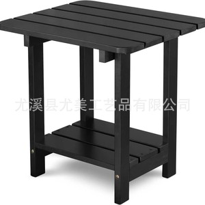 Tables et chaises d'extérieur, tables et chaises en PVC imitation bois pour patio, tables et chaises en bois anti-corrosion pour jardin de villa, balcon, café extérieur et loisirs. - Product Image 1