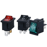 Wenzhou KCD-101 LED Illuminated Rocker Switch, ON-OFF-ON