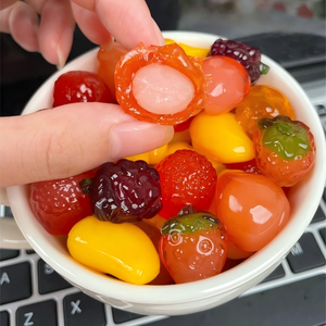 Bonbons gélifiés pelables aux fruits, doux et moelleux, pour enfants, vente en gros, en vrac, sucrés, en promotion - Product Image 2
